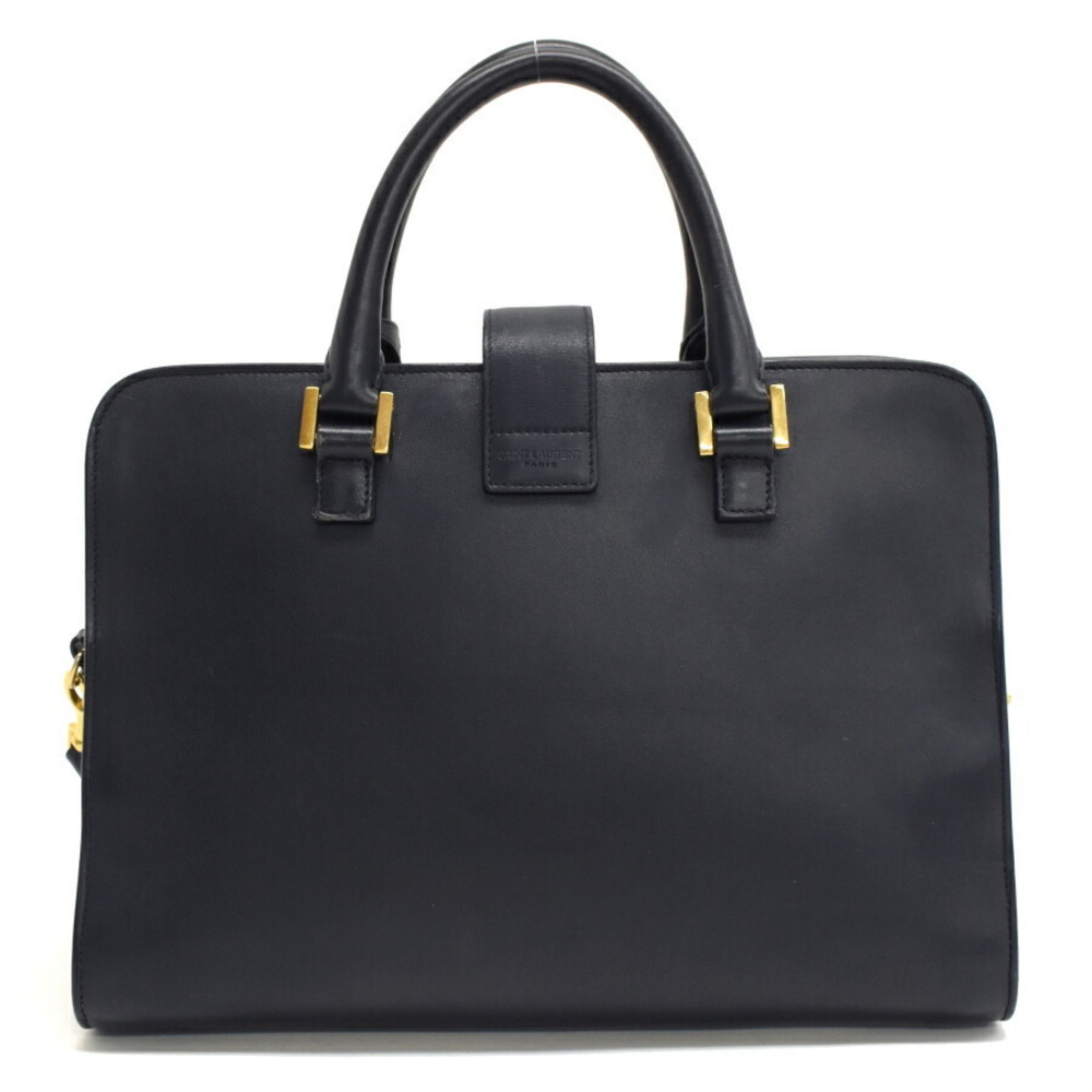 Saint Laurent Cabas Bag Dark Navy Blue Leather PARIS - Picture 3 of 9